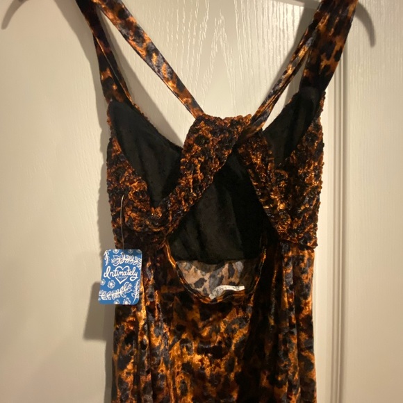 Free People brand new beautiful dress , animal print - leopard - x-small /brown - Picture 15 of 16